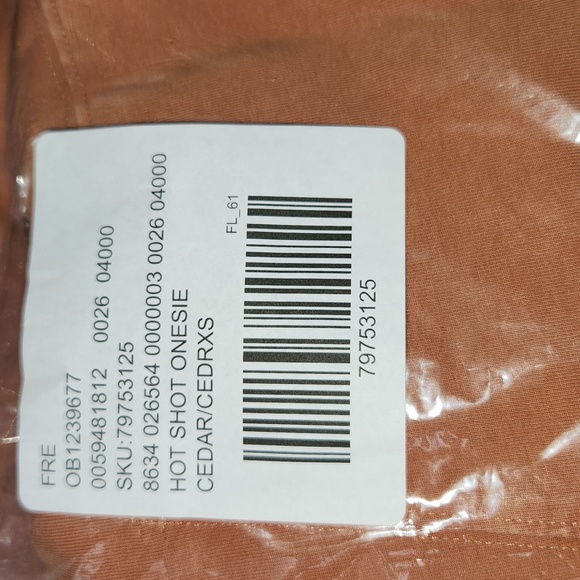 OFFER New Free People FP Movement Hot Shot Onesie XS Jumpsuit Red Earth Romper - Picture 15 of 15